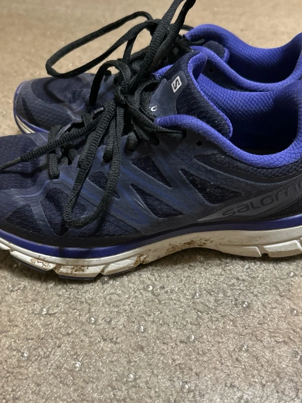 Salomon Purple and Black Athletic Shoes